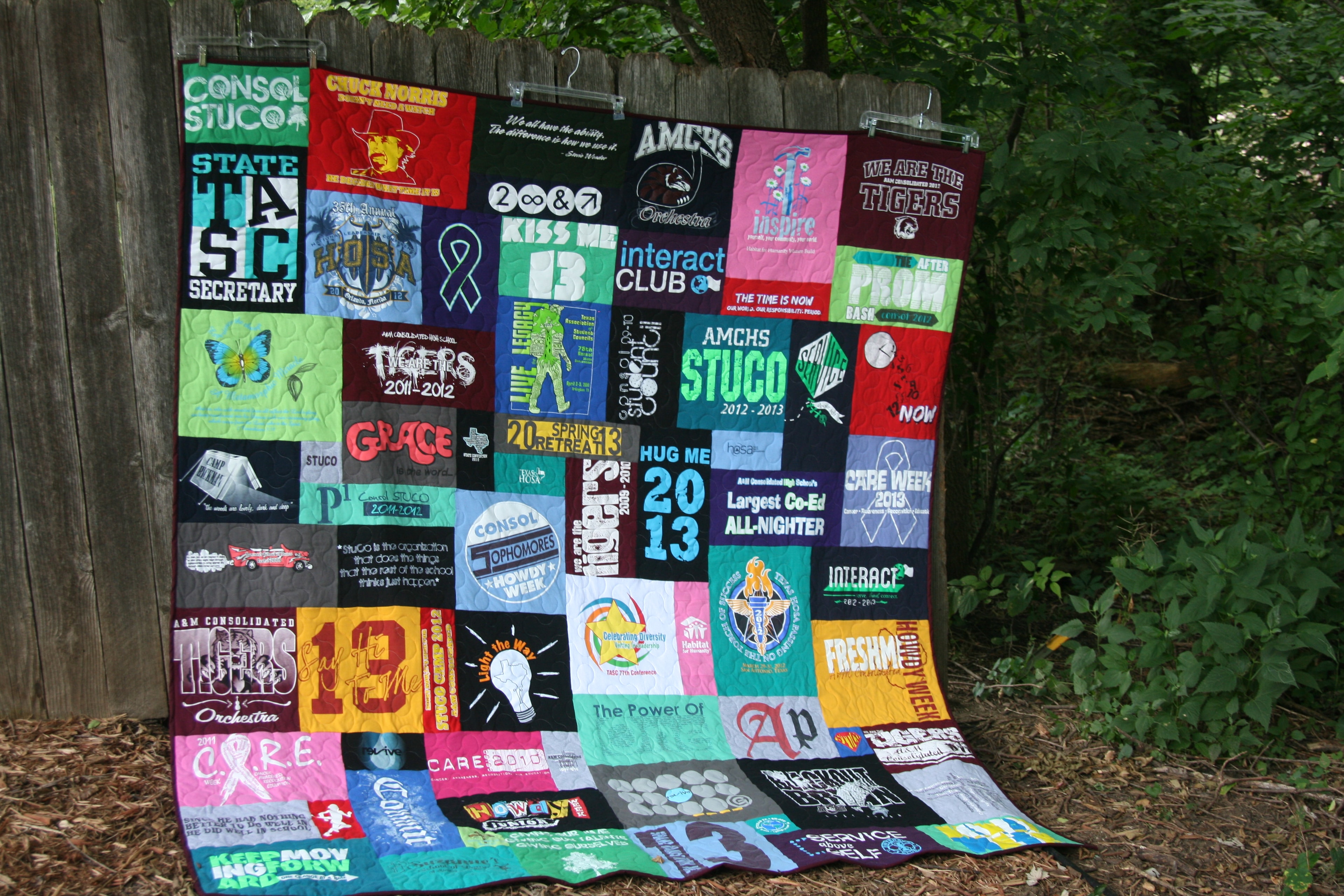 College t-shirt quilt